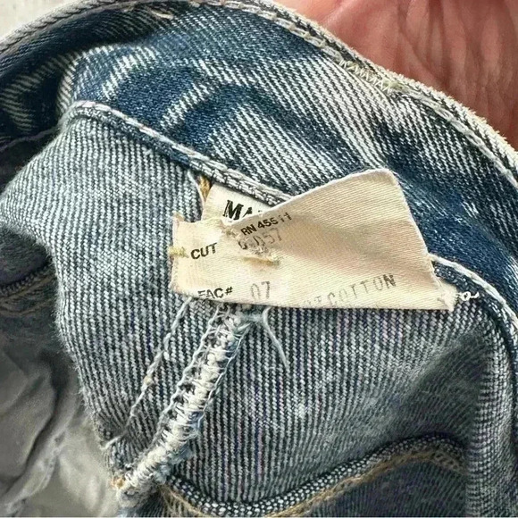 Made in the Shade vintage blue Jean skirt 3 denim acid washed 80s high waisted - Picture 8 of 11